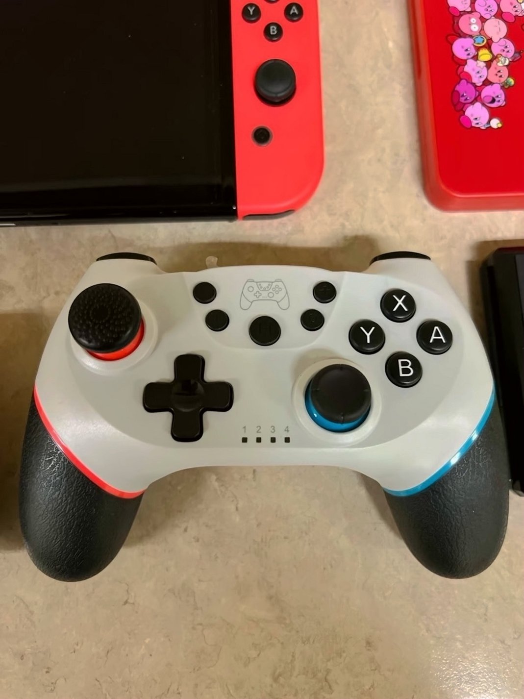 Nintendo Switch OLED with 2 Wireless Controllers - Used image 3