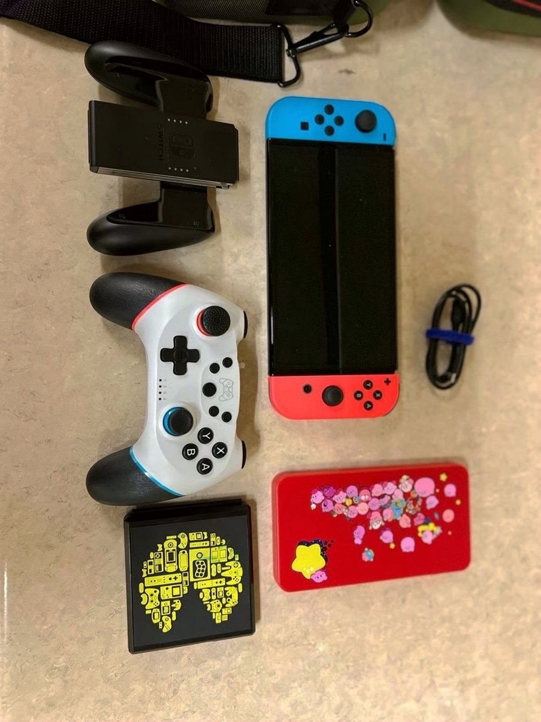 Nintendo Switch OLED with 2 Wireless Controllers - Used image 5