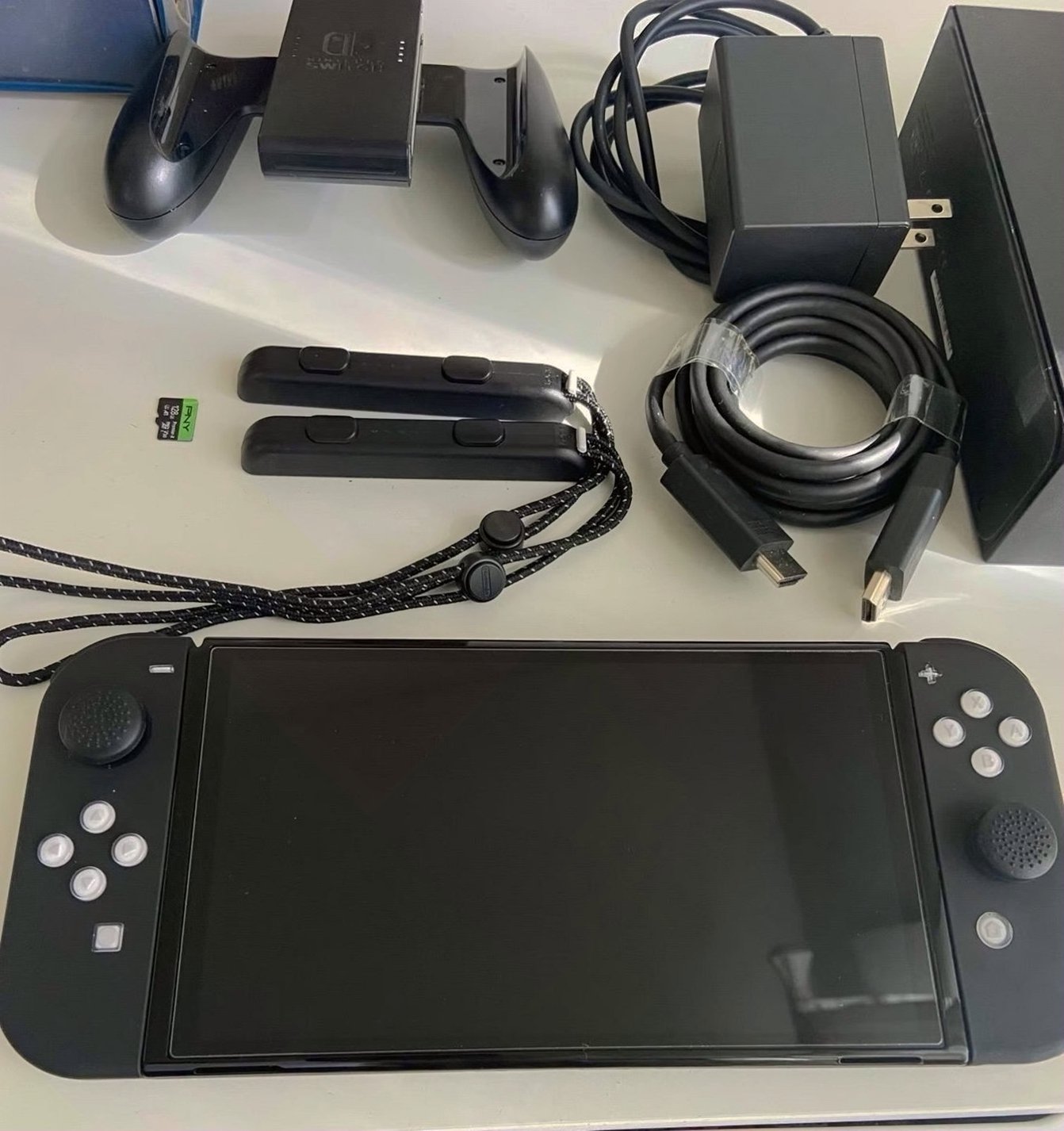 Nintendo Switch OLED 128GB Custom Black Joy Cons - Used