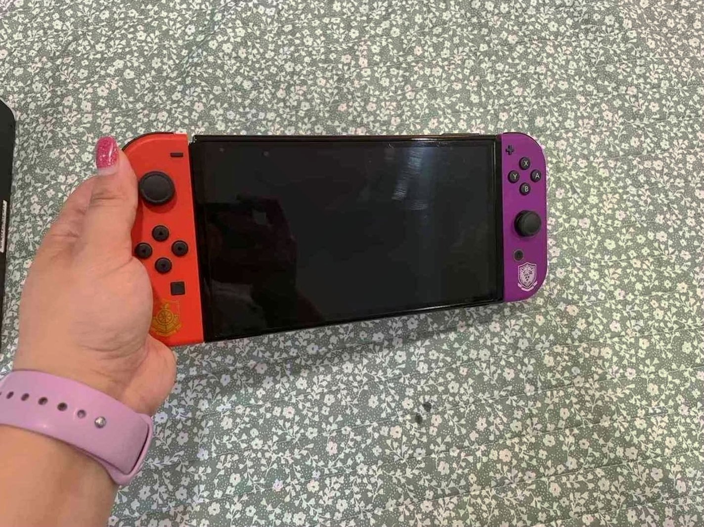 Nintendo Switch OLED Model Scarlet & Violet Used image 3