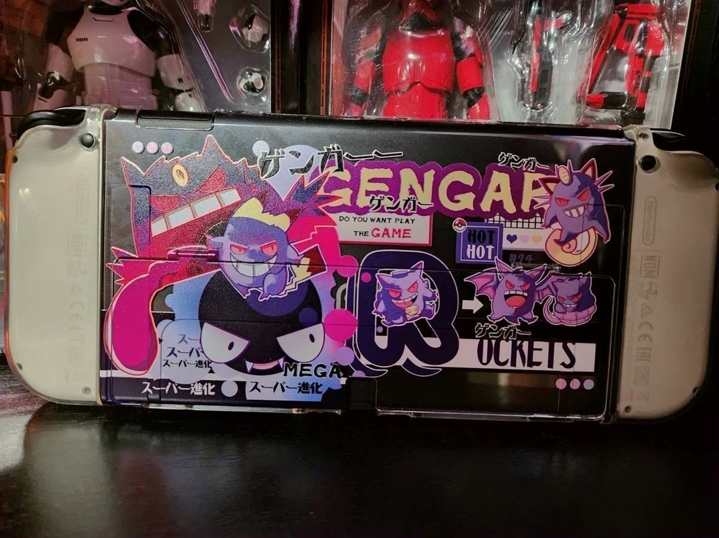 Nintendo Switch OLED 8G11 with Gengar Silicon Case - Used image 2