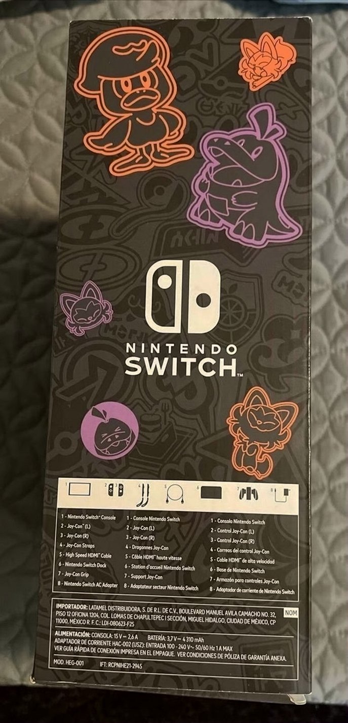 Nintendo Switch OLED Pokemon Scarlet and Violet Edition Console - Used image 3