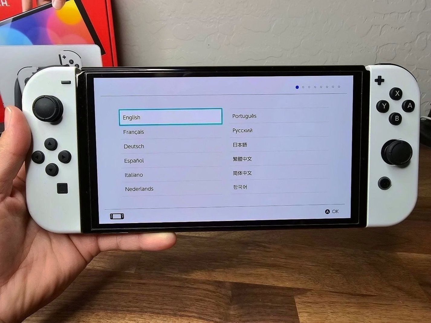 Nintendo Switch OLED 64GB White with 128GB SD Card & 5 Games - Used image 5
