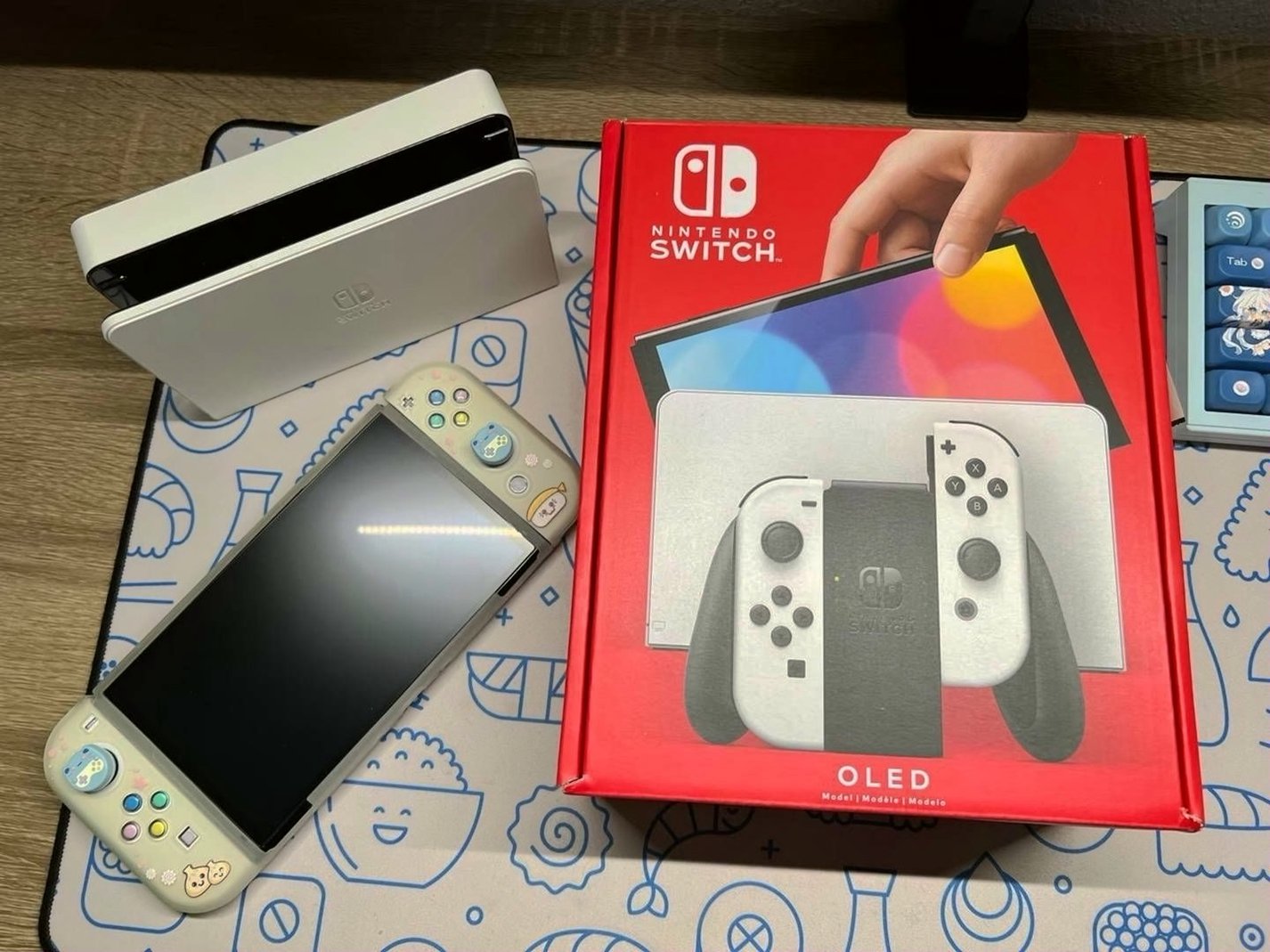 Nintendo Switch OLED Custom Joycons Mint Condition - Used