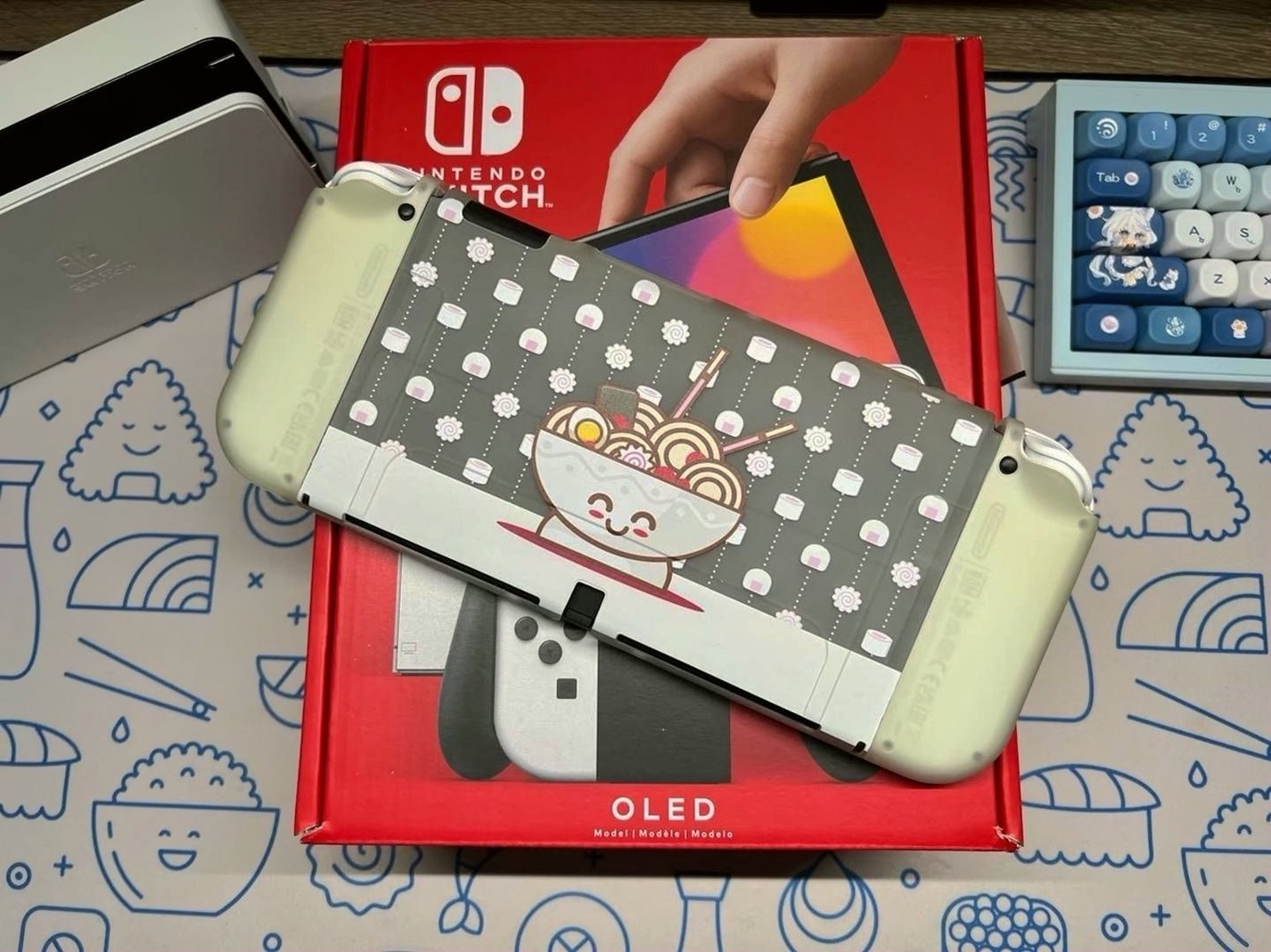 Nintendo Switch OLED Custom Joycons Mint Condition - Used image 2