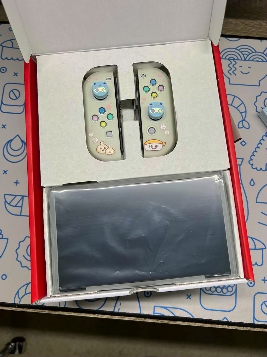 Nintendo Switch OLED Custom Joycons Mint Condition - Used image 5