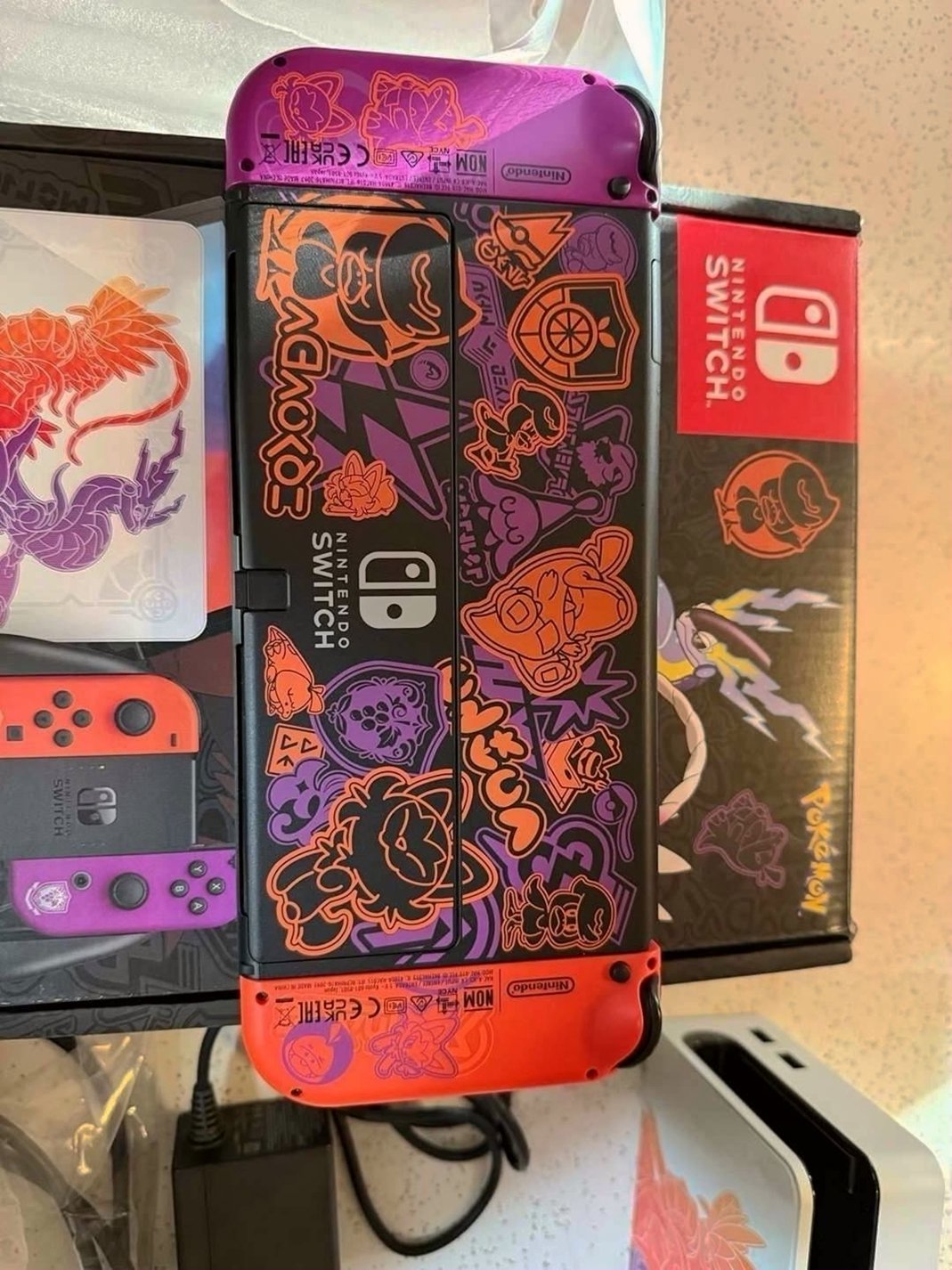 Nintendo Switch OLED Pokemon Scarlet and Violet Edition Used image 4