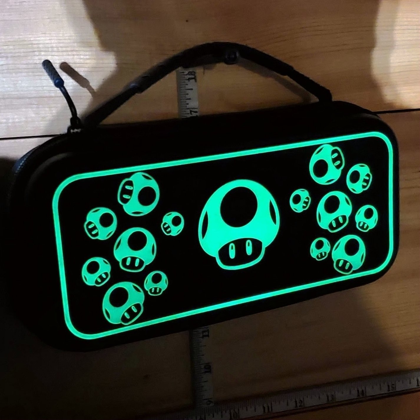 Nintendo Switch OLED 64GB Glowing Mushroom Case - Used image 3