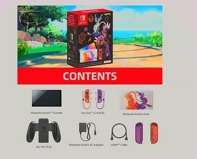 Nintendo Switch OLED Model 1J83 Pokémon Scarlet & Violet Edition - Used image 4