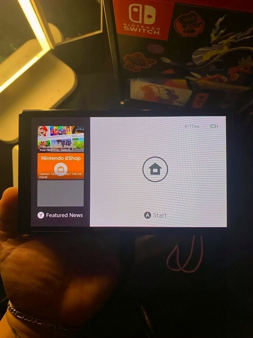 Nintendo Switch OLED Pokemon Scarlet & Violet Edition + Age of Calamity - Used image 3