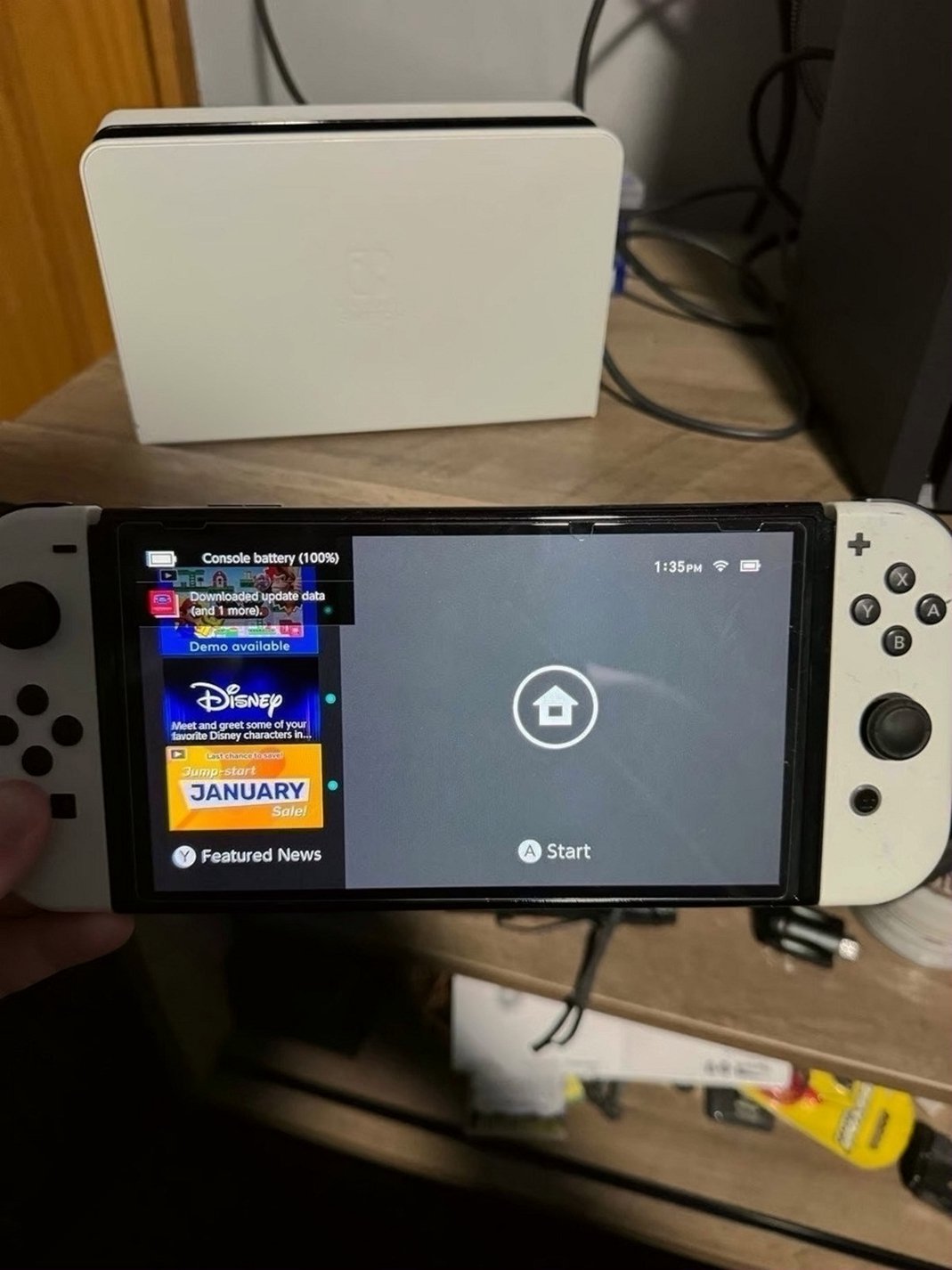 Nintendo Switch OLED 64GB White and Black - Used
