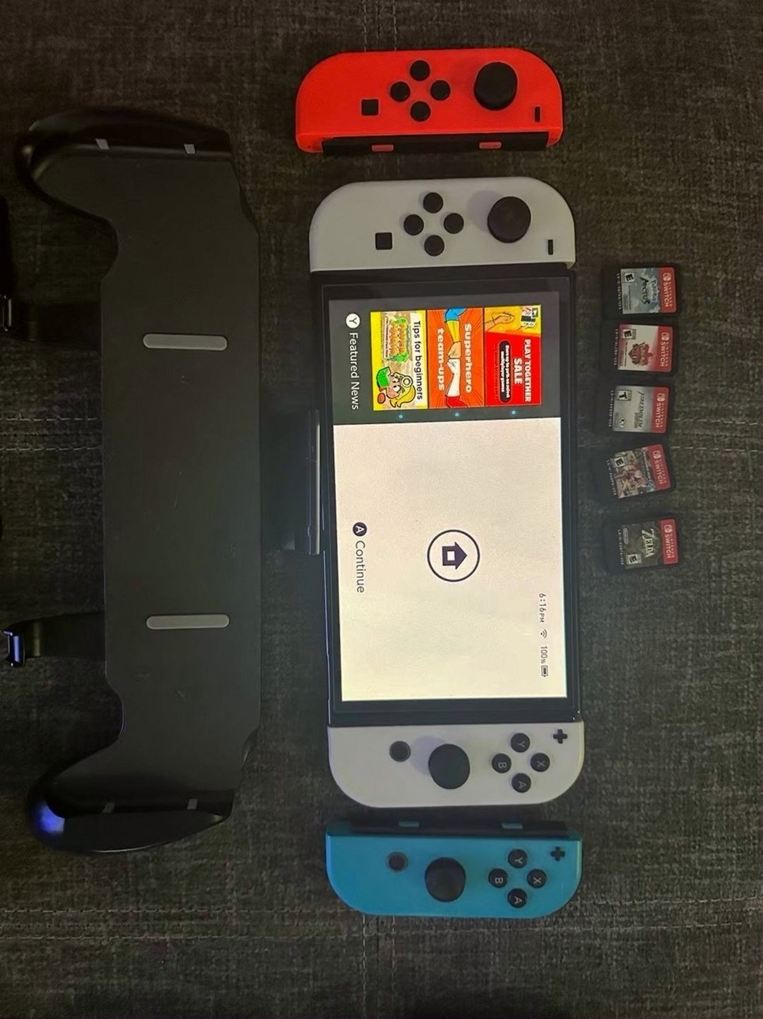 Nintendo Switch OLED 1S15 64GB Neon Blue/Neon Red Unlocked - Used