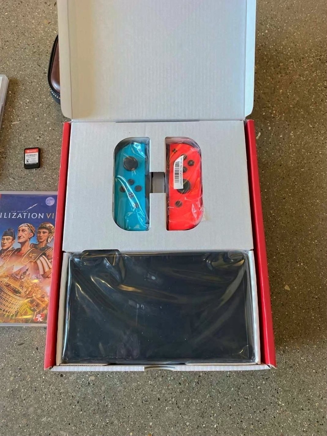 Nintendo Switch OLED with Games Red and Blue - Used image 4