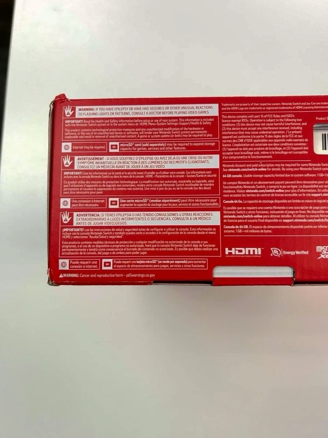 Nintendo Switch OLED 64GB Neon Red Blue Unlocked - Used image 5