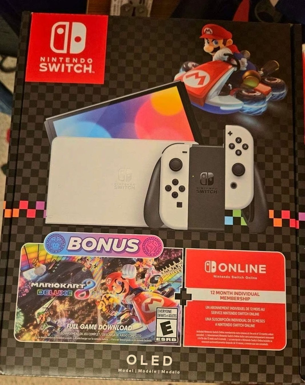 Nintendo Switch OLED Mario Kart Online Bundle 3X71 - Used