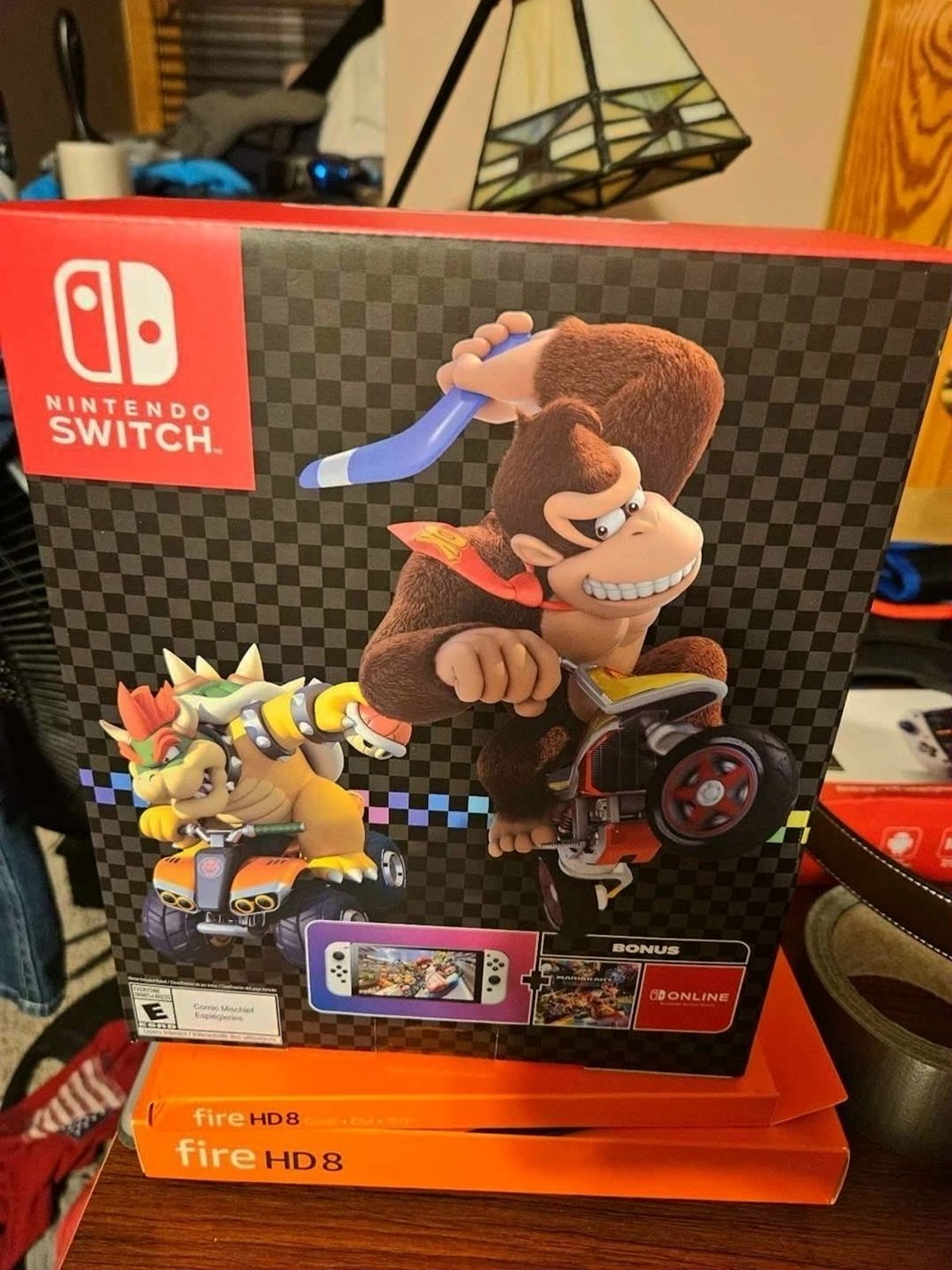 Nintendo Switch OLED Mario Kart Online Bundle 3X71 - Used image 2
