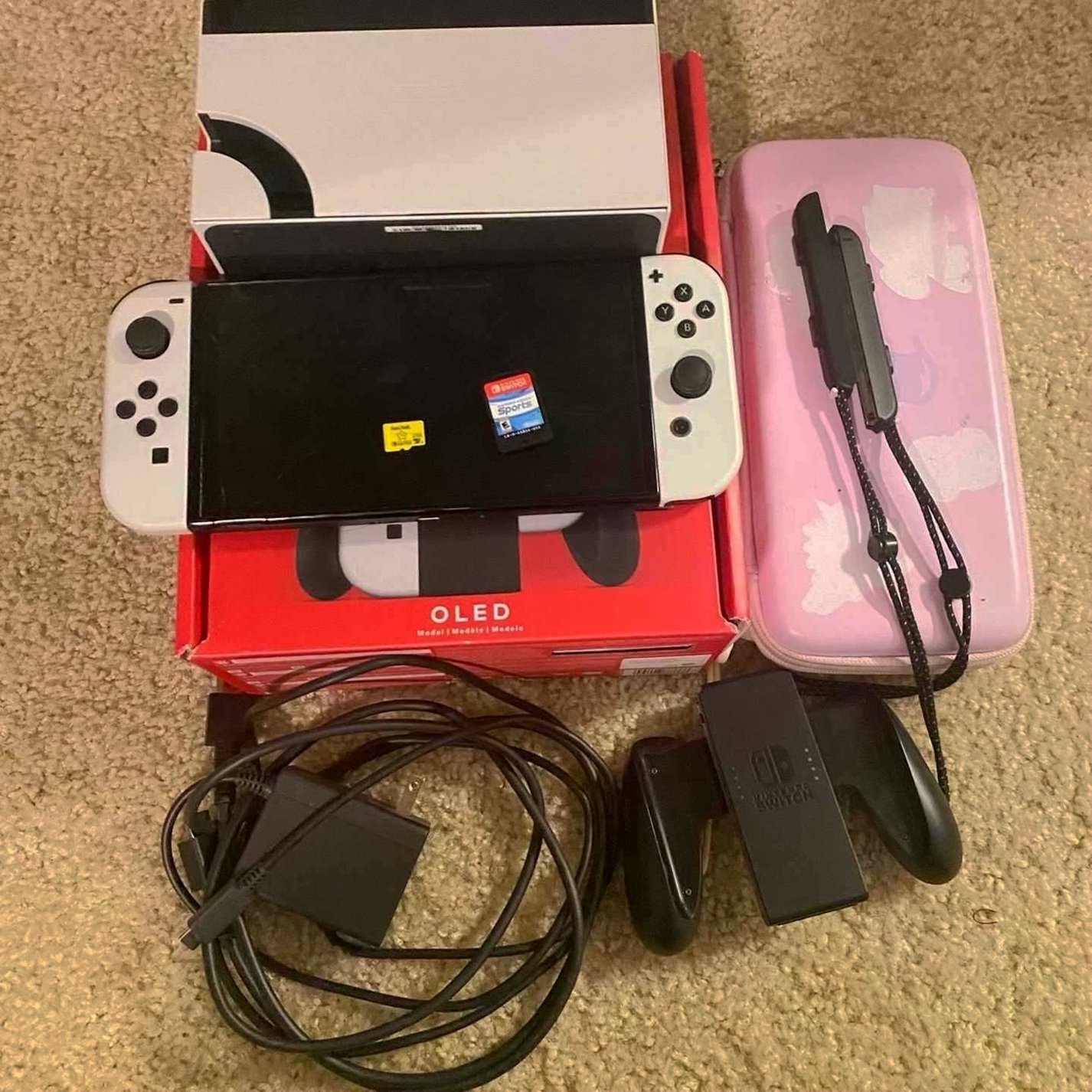 Nintendo Switch OLED 256GB White Handheld Console - Used Mint Condition