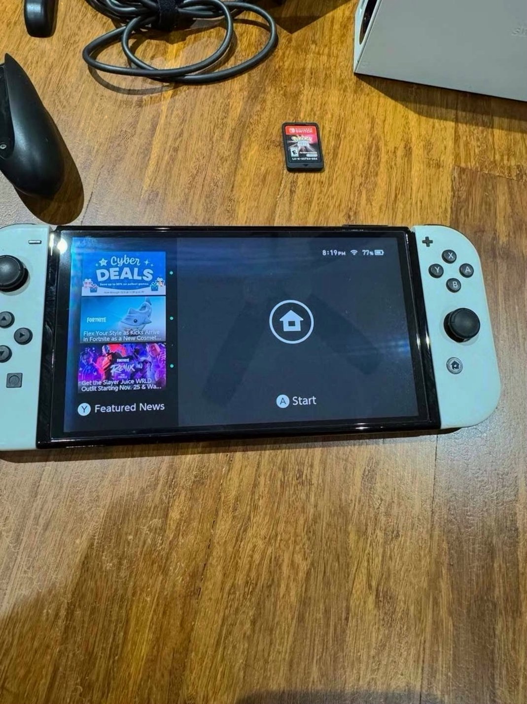 Nintendo Switch OLED Bundle with Pokémon Shining Pearl - Used image 2
