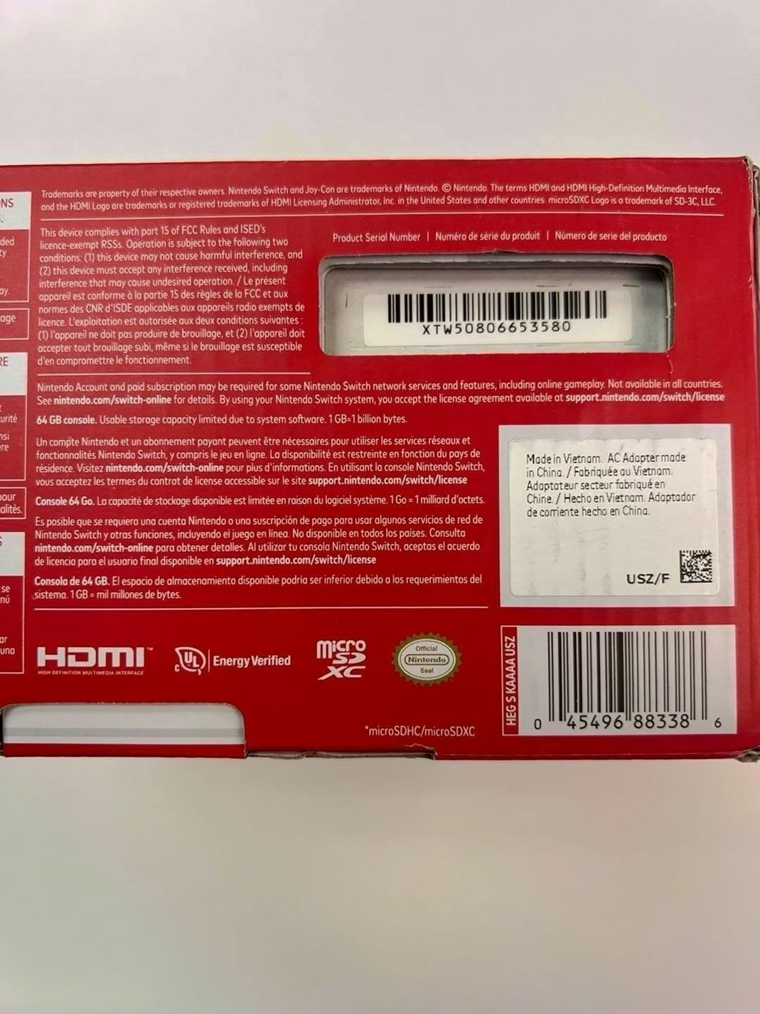 Nintendo Switch OLED 64GB White Unlocked - Used image 3