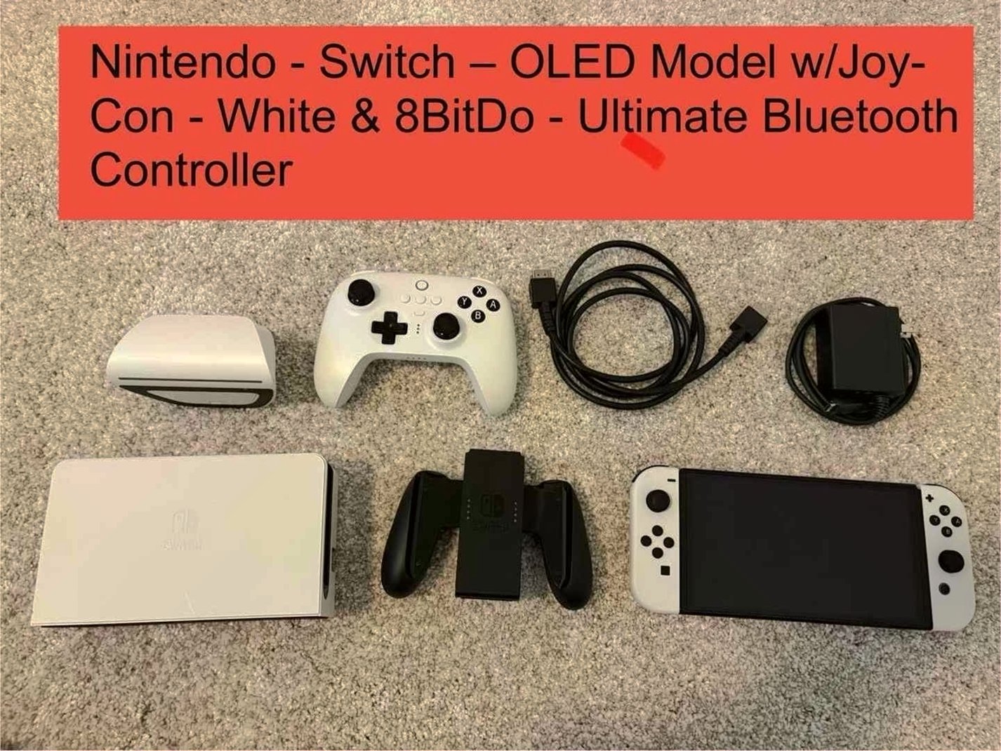 Nintendo Switch OLED Model 8BitDo Controller White - Used