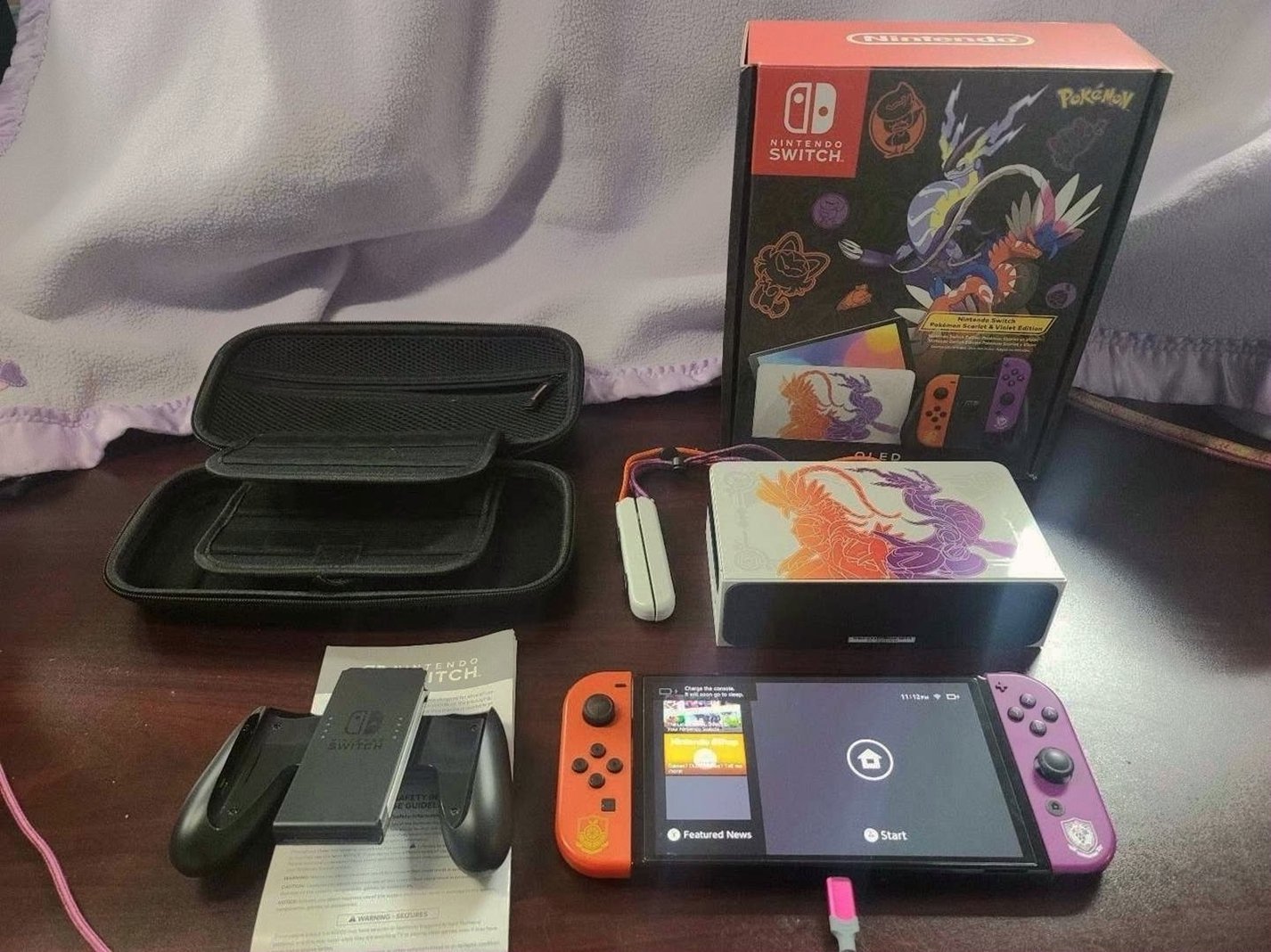 Nintendo Switch OLED Pokemon Scarlett and Violet Edition 64GB Unlocked - Used