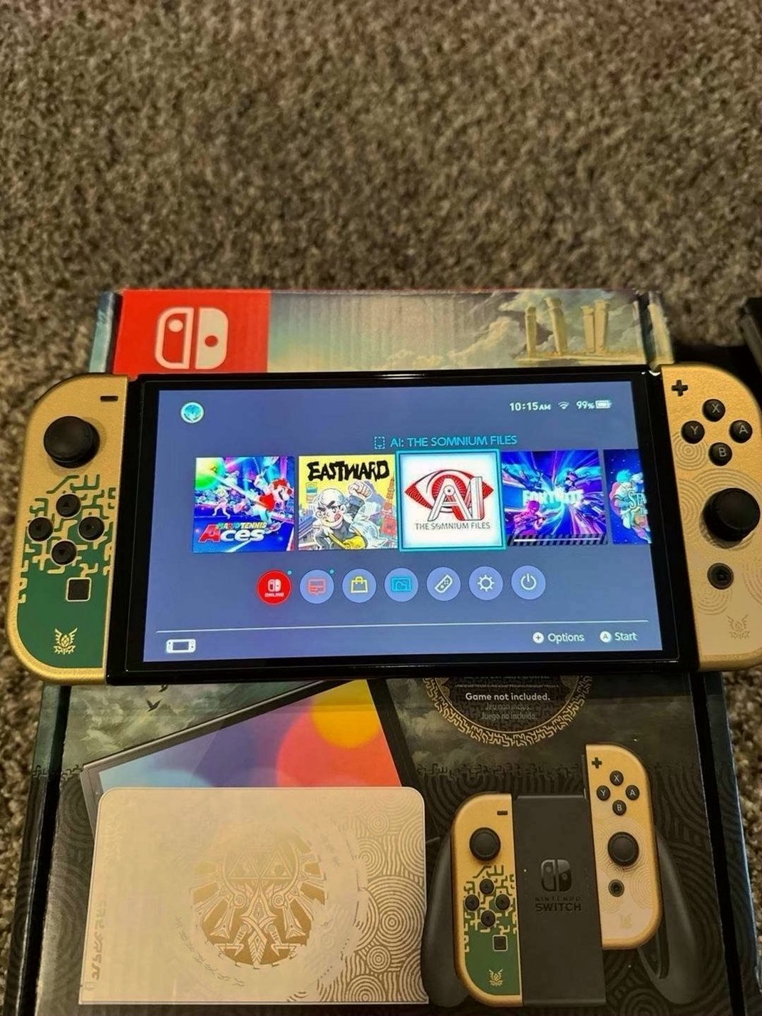 Nintendo Switch OLED Legend of Zelda Tears of the Kingdom Special Edition 128GB White Used image 4