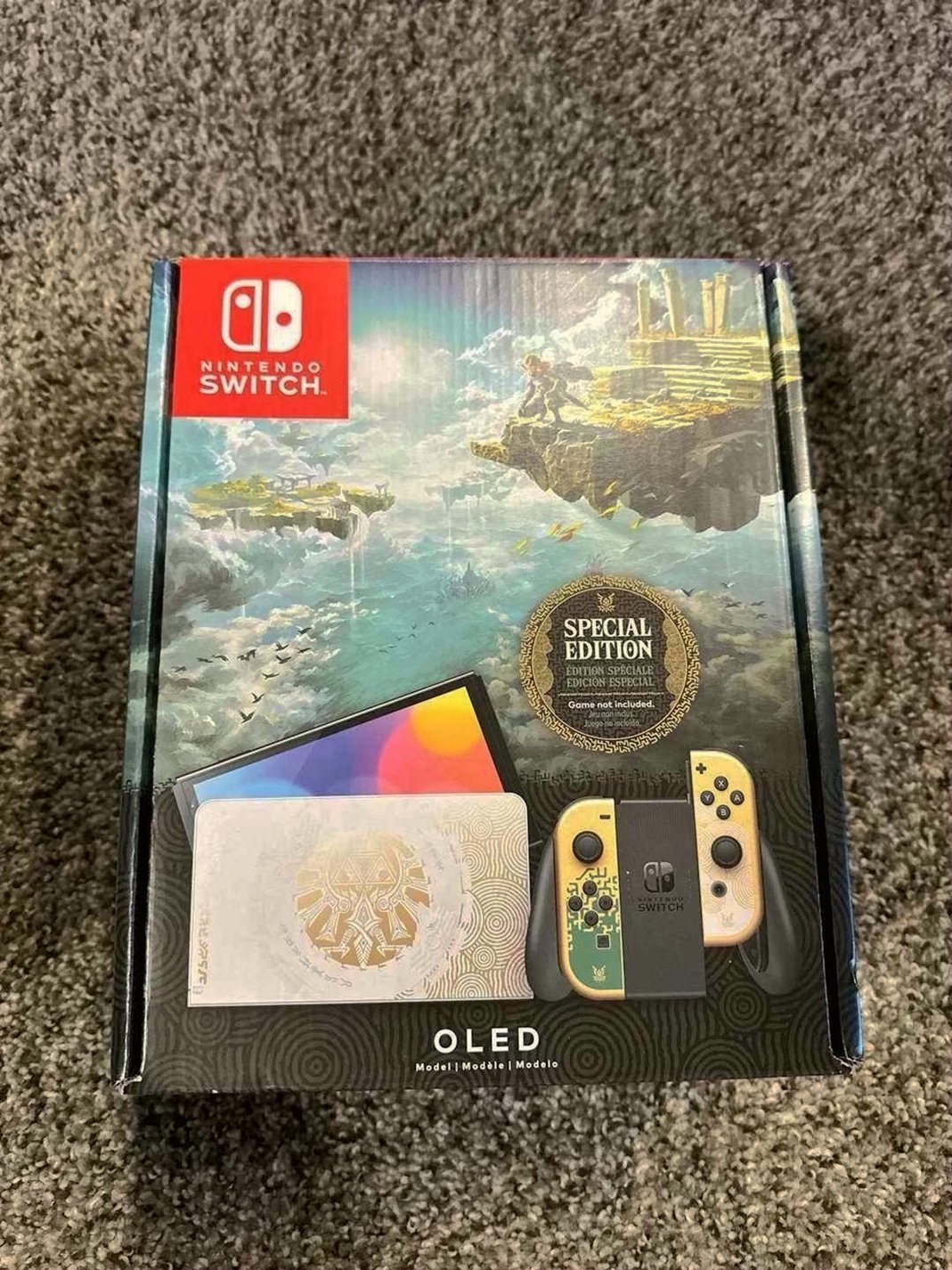 Nintendo Switch OLED Legend of Zelda Tears of the Kingdom Special Edition 128GB White Used image 5