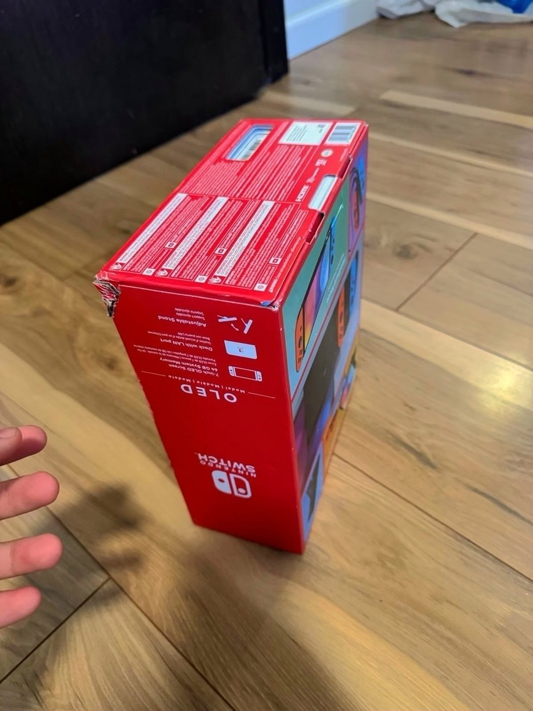 Nintendo Switch OLED Console 64GB Black/Neon Red/Neon - Used image 5