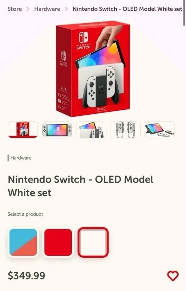 Nintendo Switch OLED Model 64GB White Used image 5