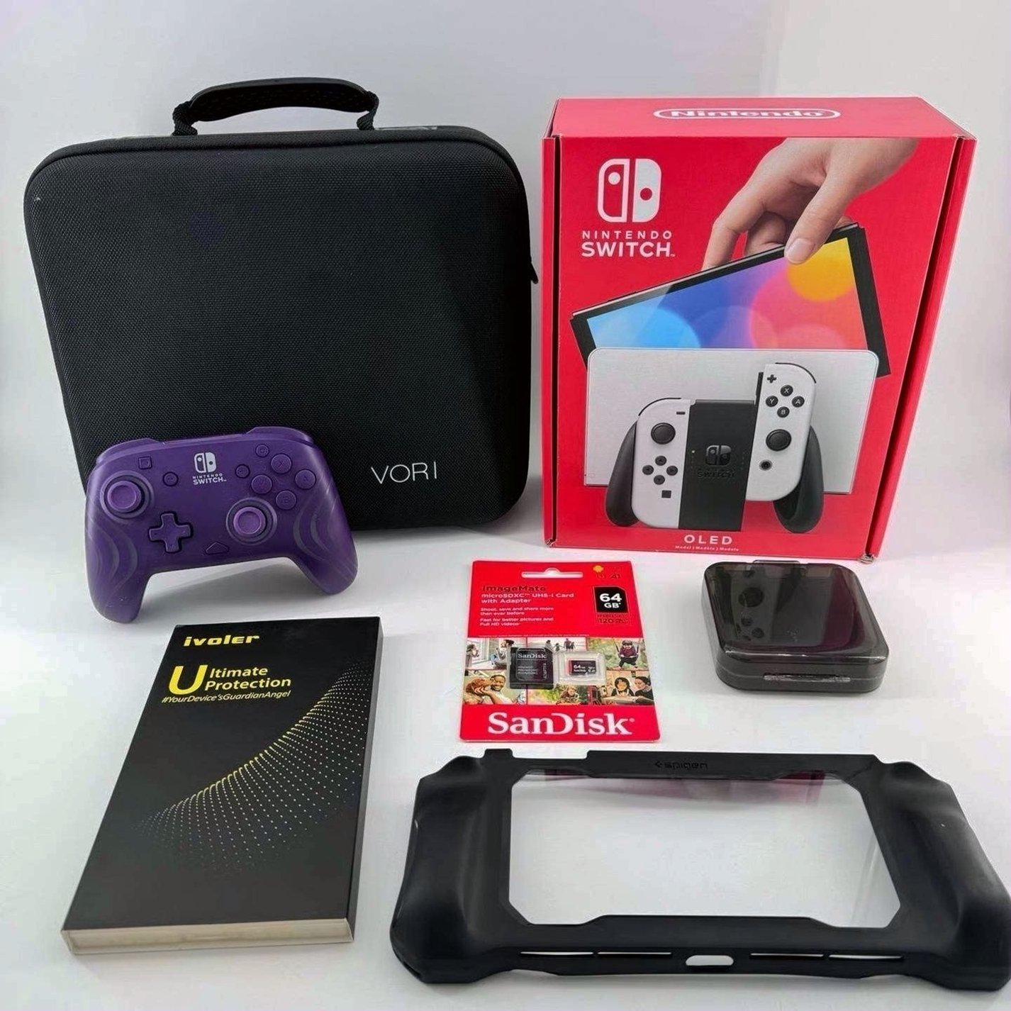 Nintendo Switch OLED Gamers Bundle 64GB White Used