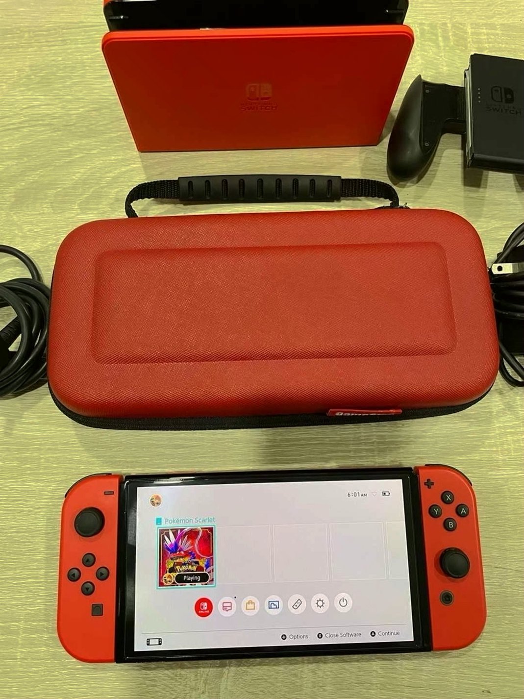Nintendo Switch OLED Mario Edition Unlocked - Used image 2