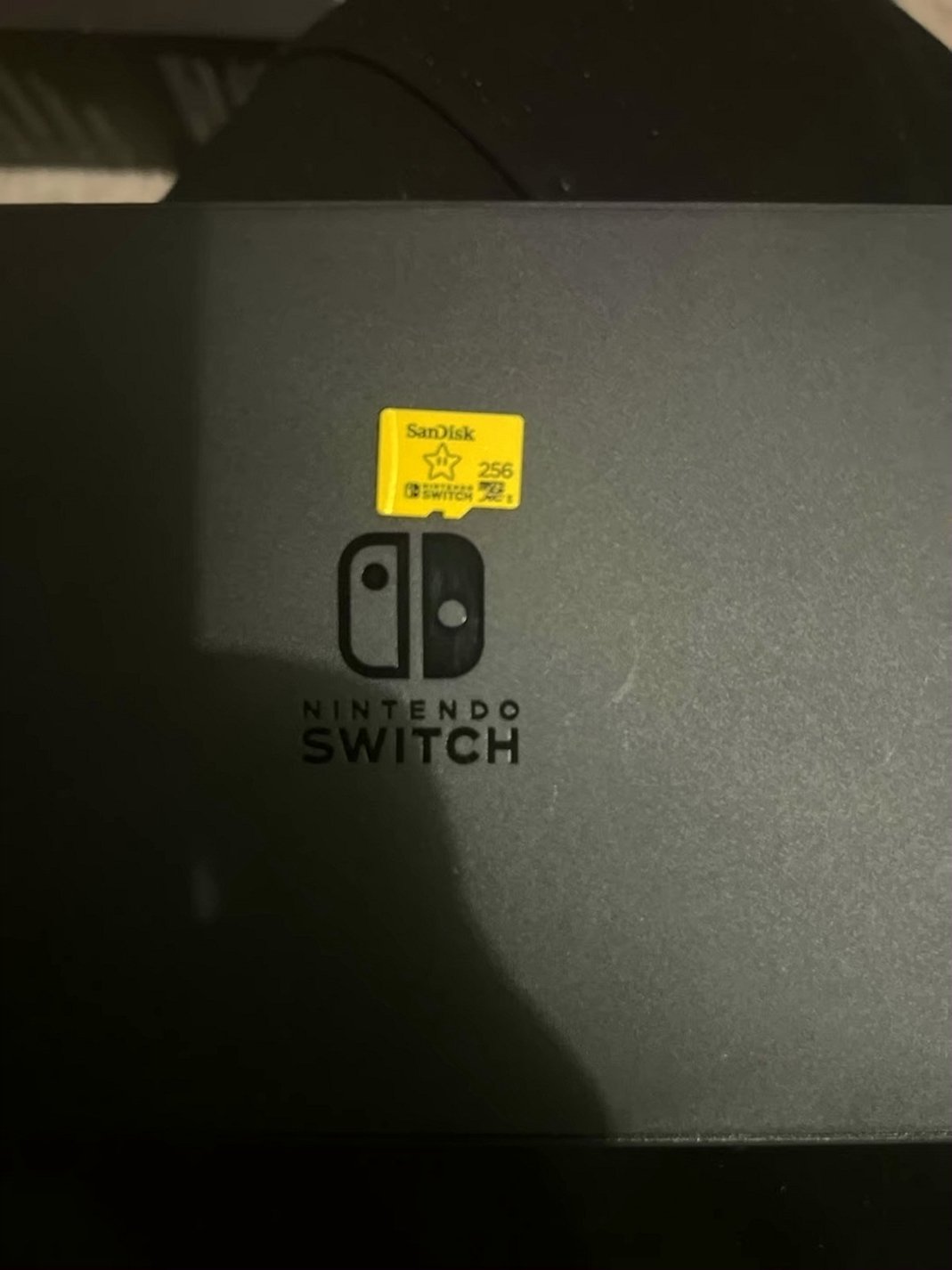 Nintendo Switch OLED 64GB + 256GB SD Card with Games Controllers - Used image 3