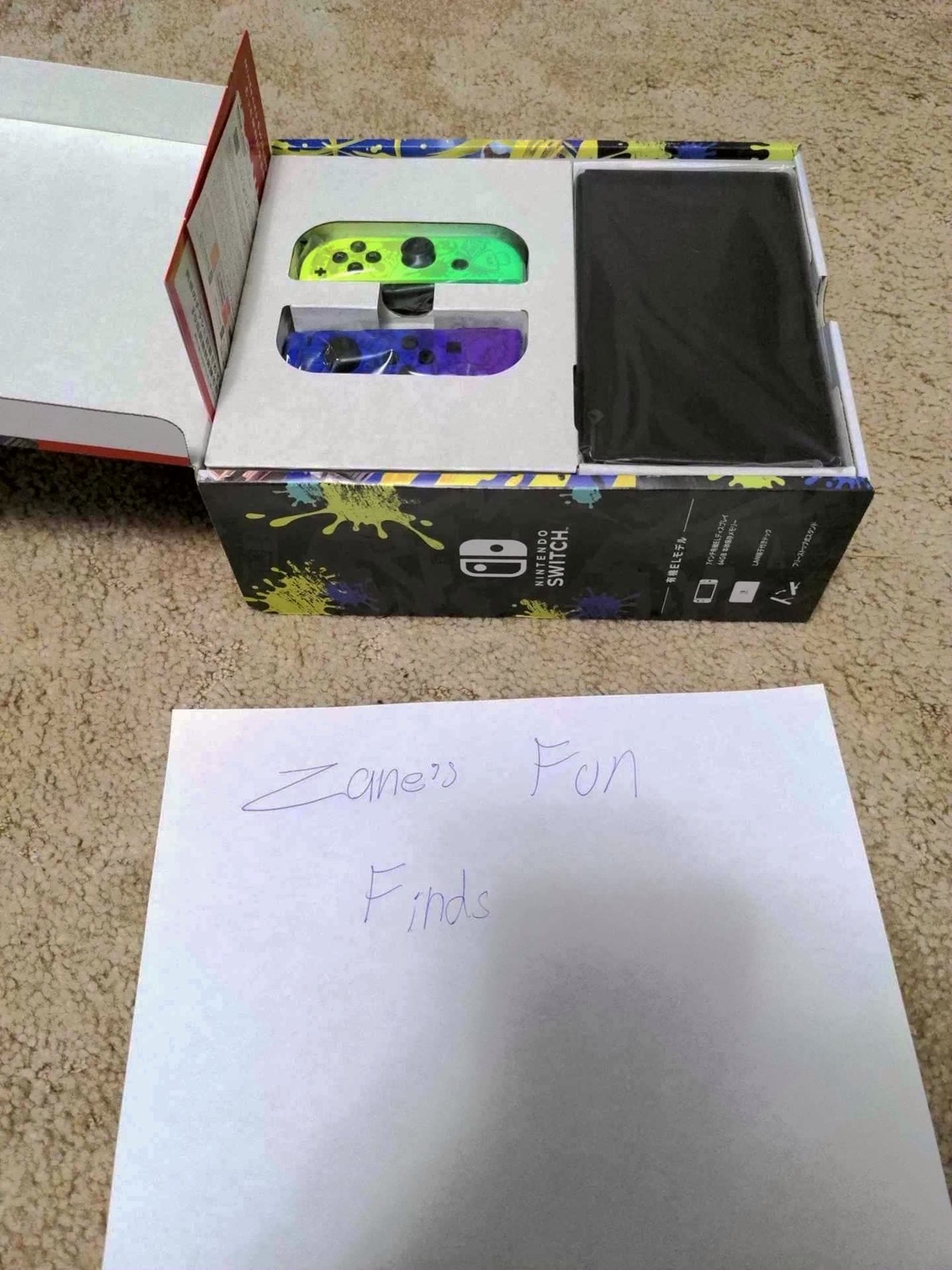 Nintendo Switch OLED Splatoon Version 1G87 Unlocked - Used image 4