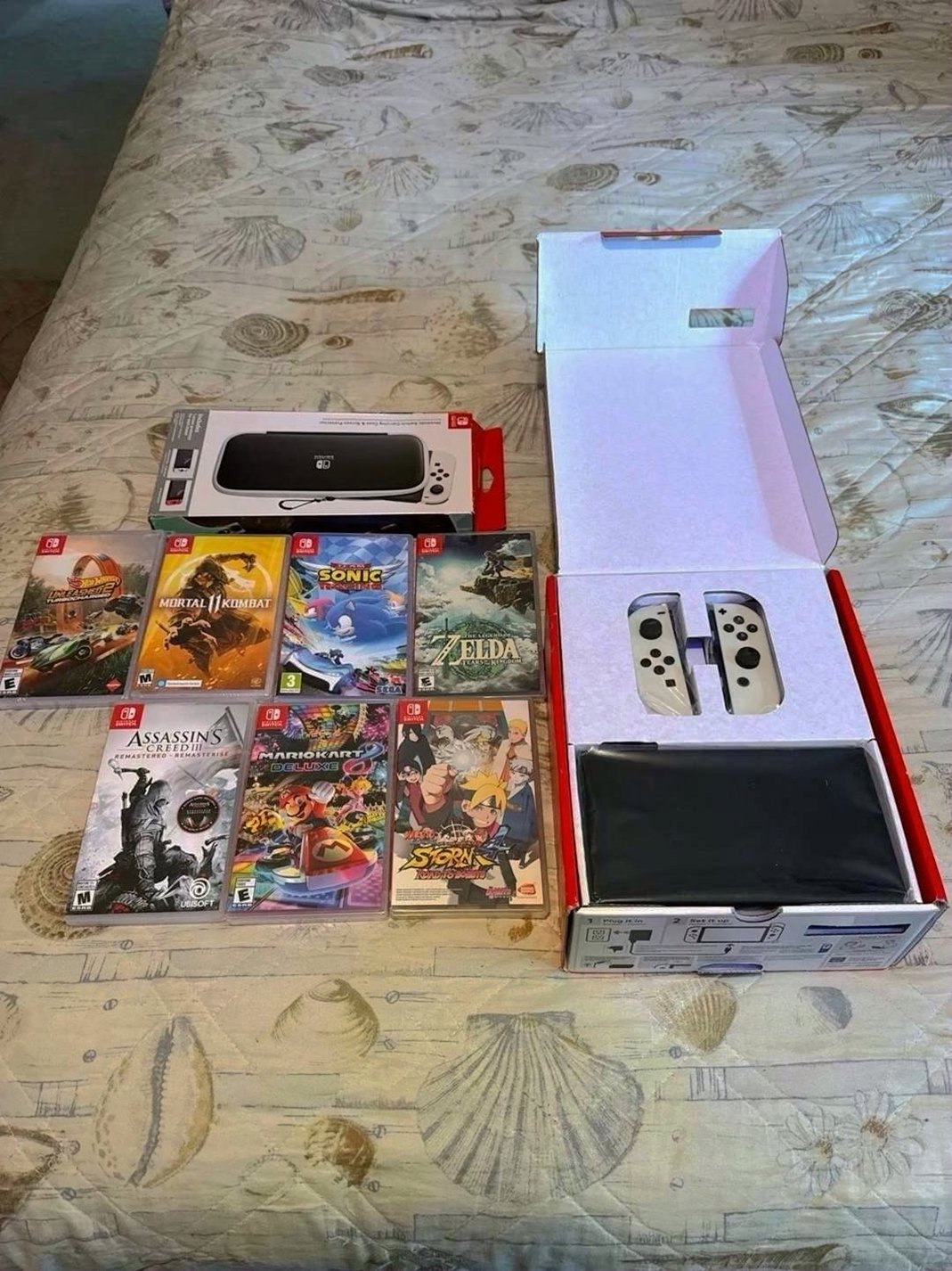 Nintendo Switch OLED Bundle 9M71 Unlocked - Used