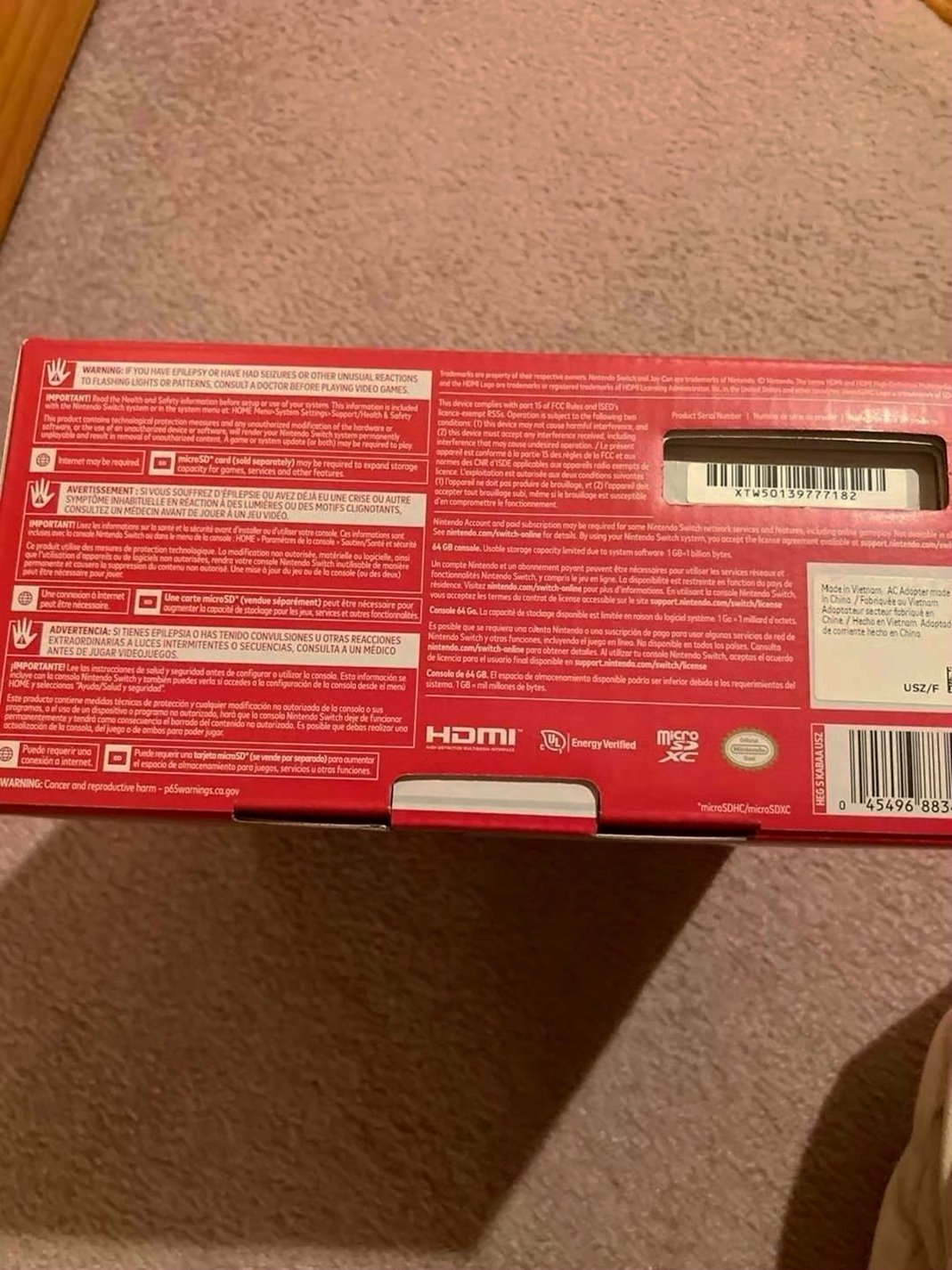 Nintendo Switch OLED 64GB Red and Blue Used image 4