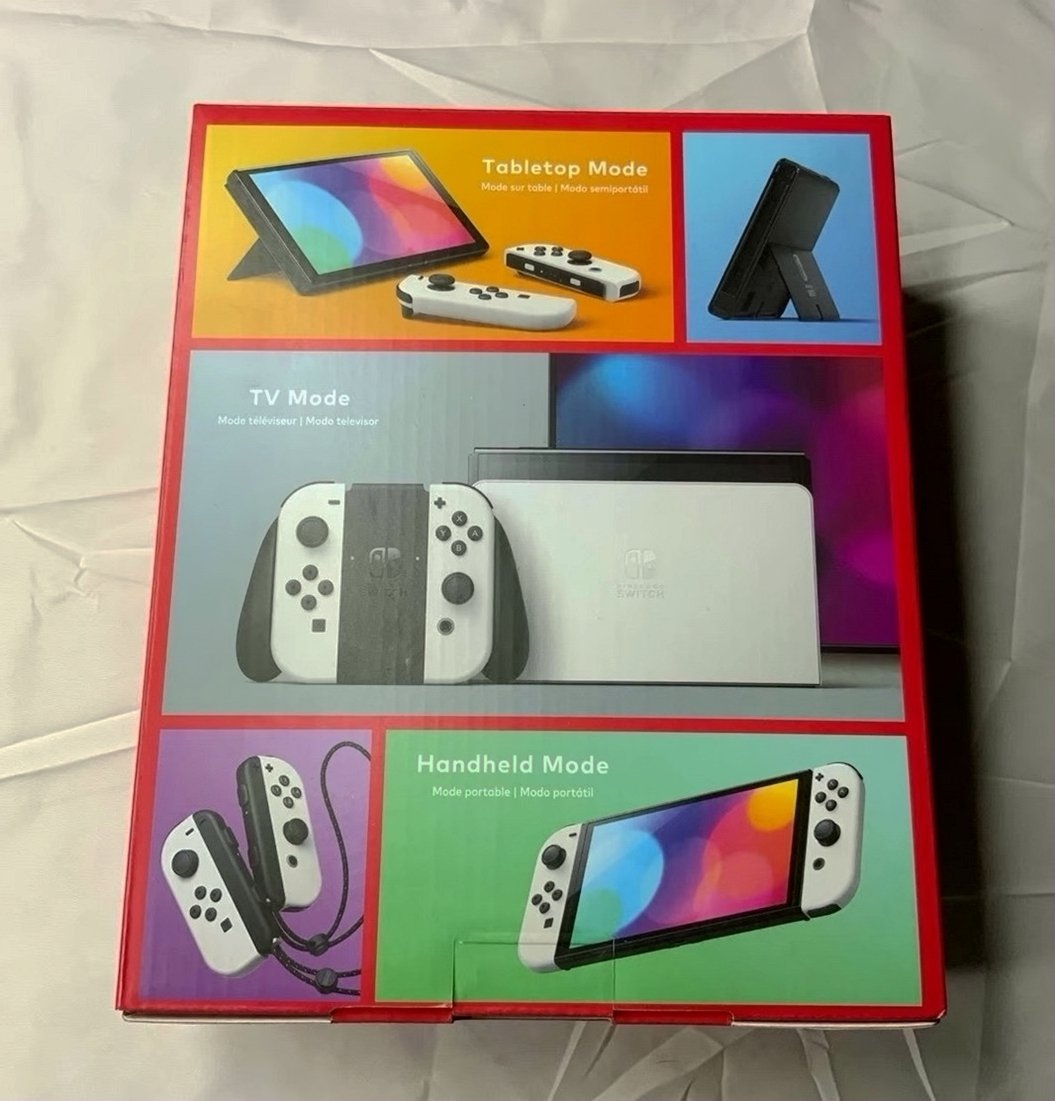 Nintendo Switch OLED White 7J28 Unlocked - Used image 2