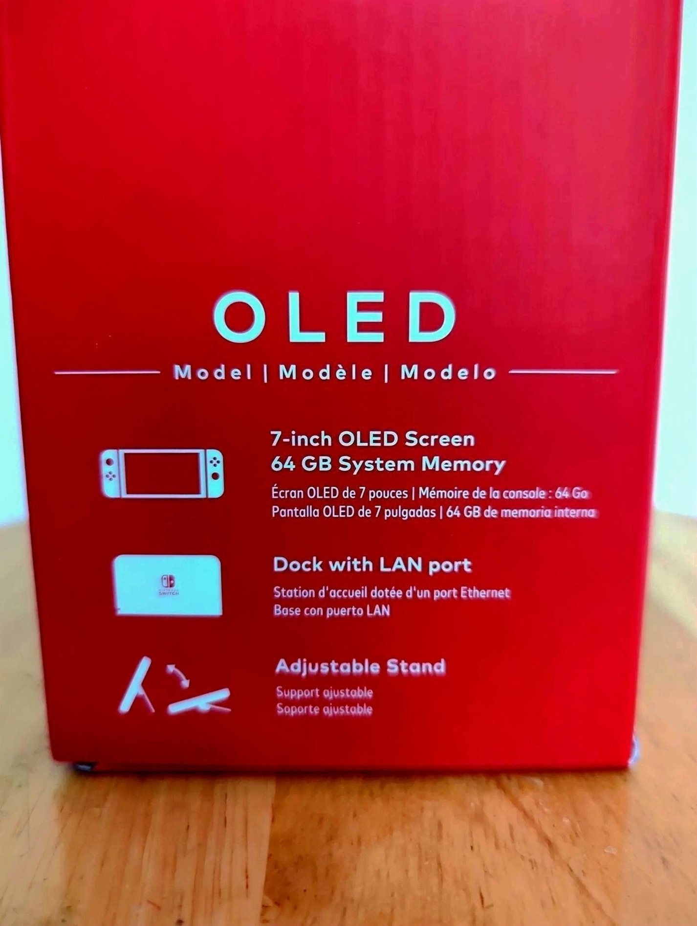 Nintendo Switch OLED (Blue + Red) 64GB - Used image 3