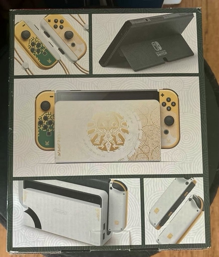 Nintendo Switch OLED Zelda TOTK Edition 2E52 - Used image 2