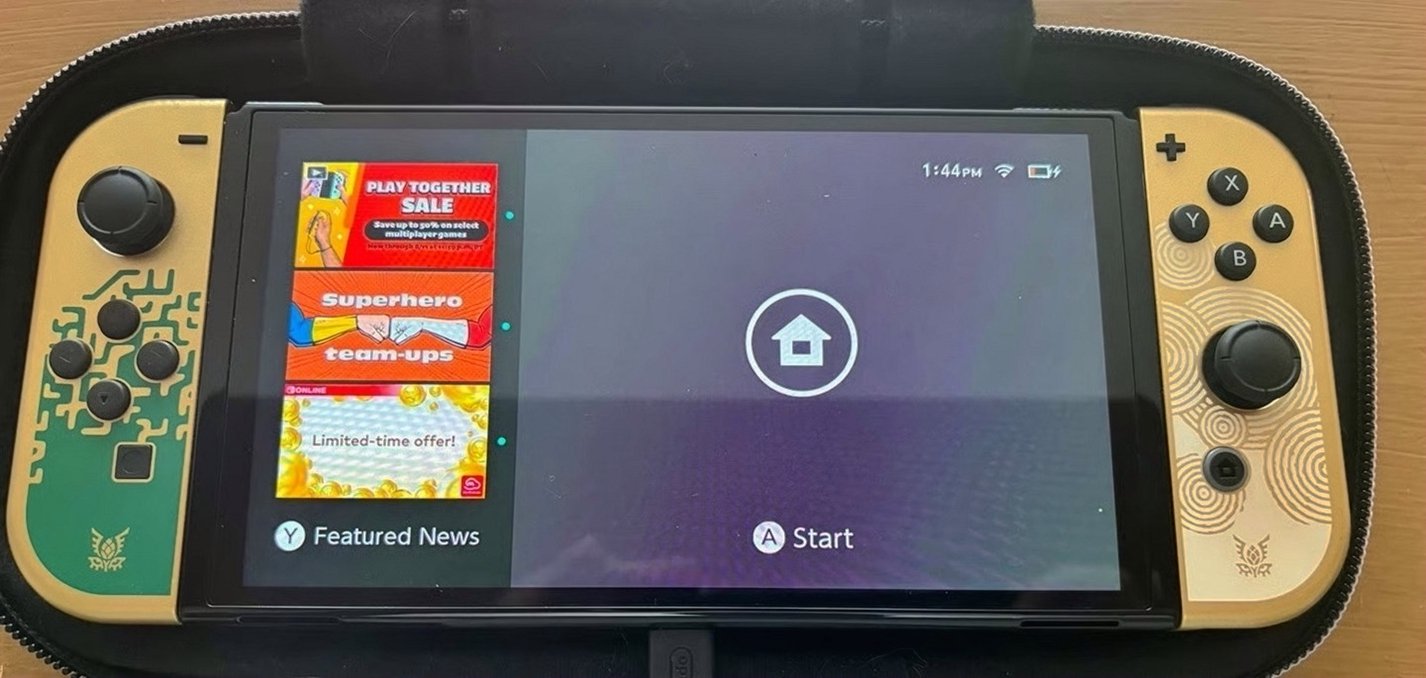Nintendo Switch OLED Zelda TOTK Edition 2E52 - Used image 3