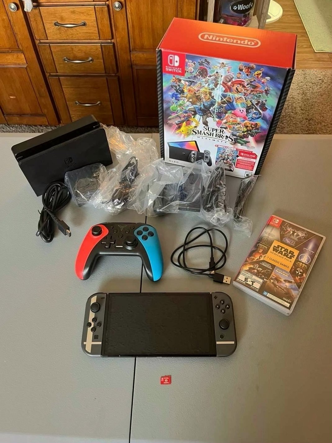 Nintendo Switch OLED 64GB Super Smash Bros Ultimate Bundle - Used