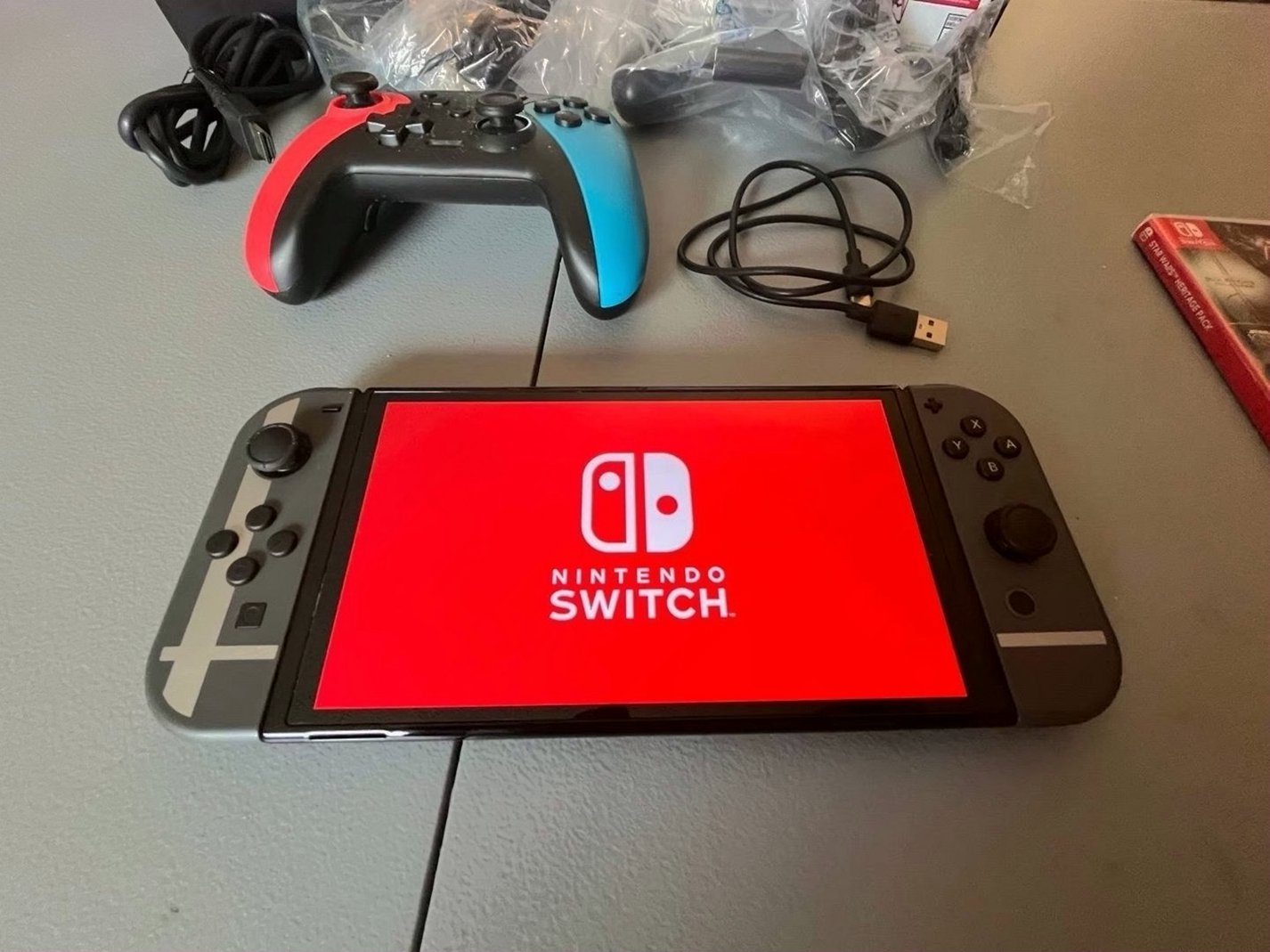 Nintendo Switch OLED 64GB Super Smash Bros Ultimate Bundle - Used image 5