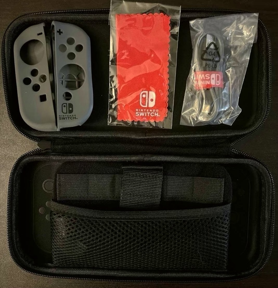 Nintendo Switch OLED Bundle 2H75 Neon Red&Blue Unlocked - Used image 5