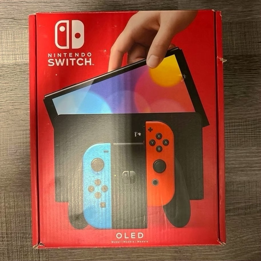 Nintendo Switch OLED Model Neon Red & Blue Joy-Con Used