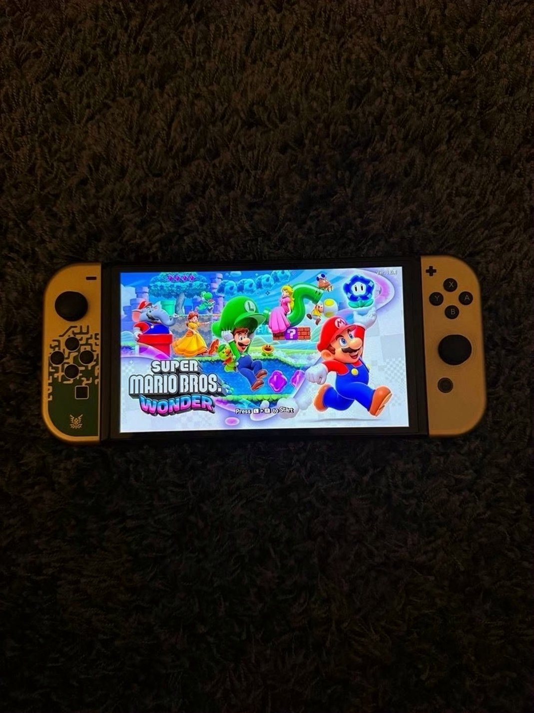 Nintendo Switch OLED Tears of the Kingdom Edition with Super Mario Wonder - Used image 5
