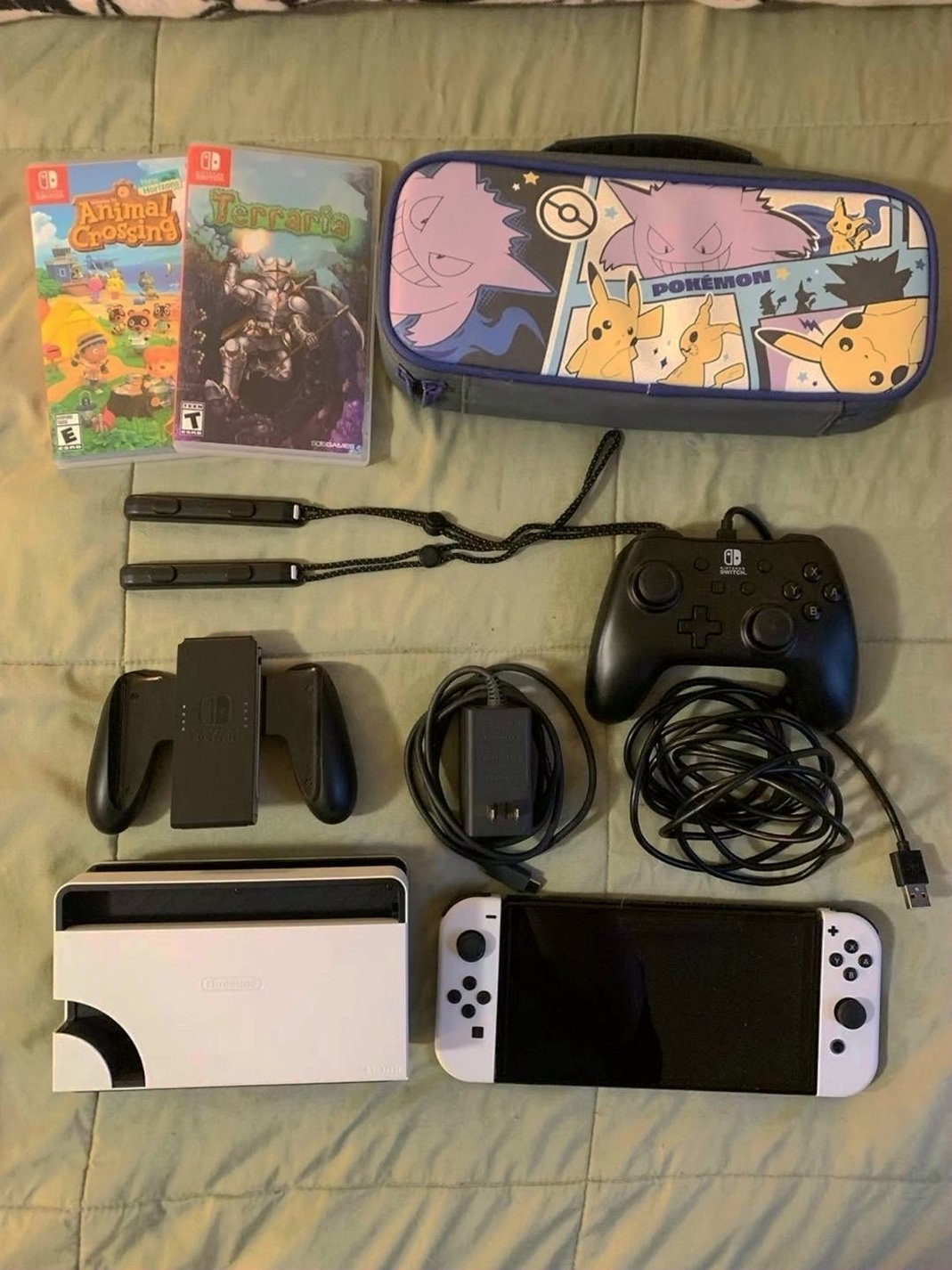 Nintendo Switch OLED with Games and Extra Controller - Used