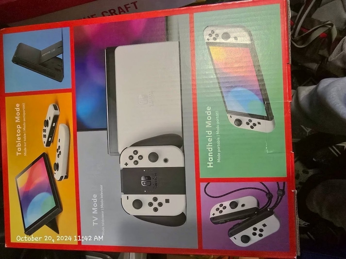 Nintendo Switch OLED White 7F28 Used image 2