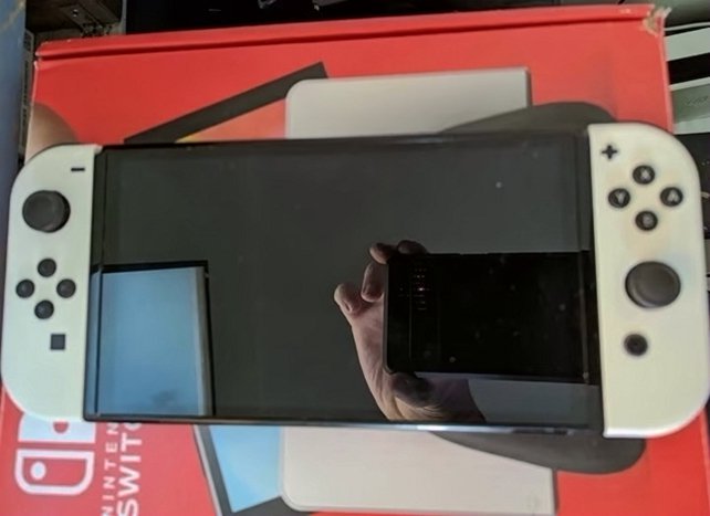 Nintendo Switch OLED White with Pokemon Scarlet Unlocked - Used image 3