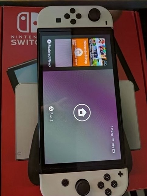 Nintendo Switch OLED White with Pokemon Scarlet Unlocked - Used image 5