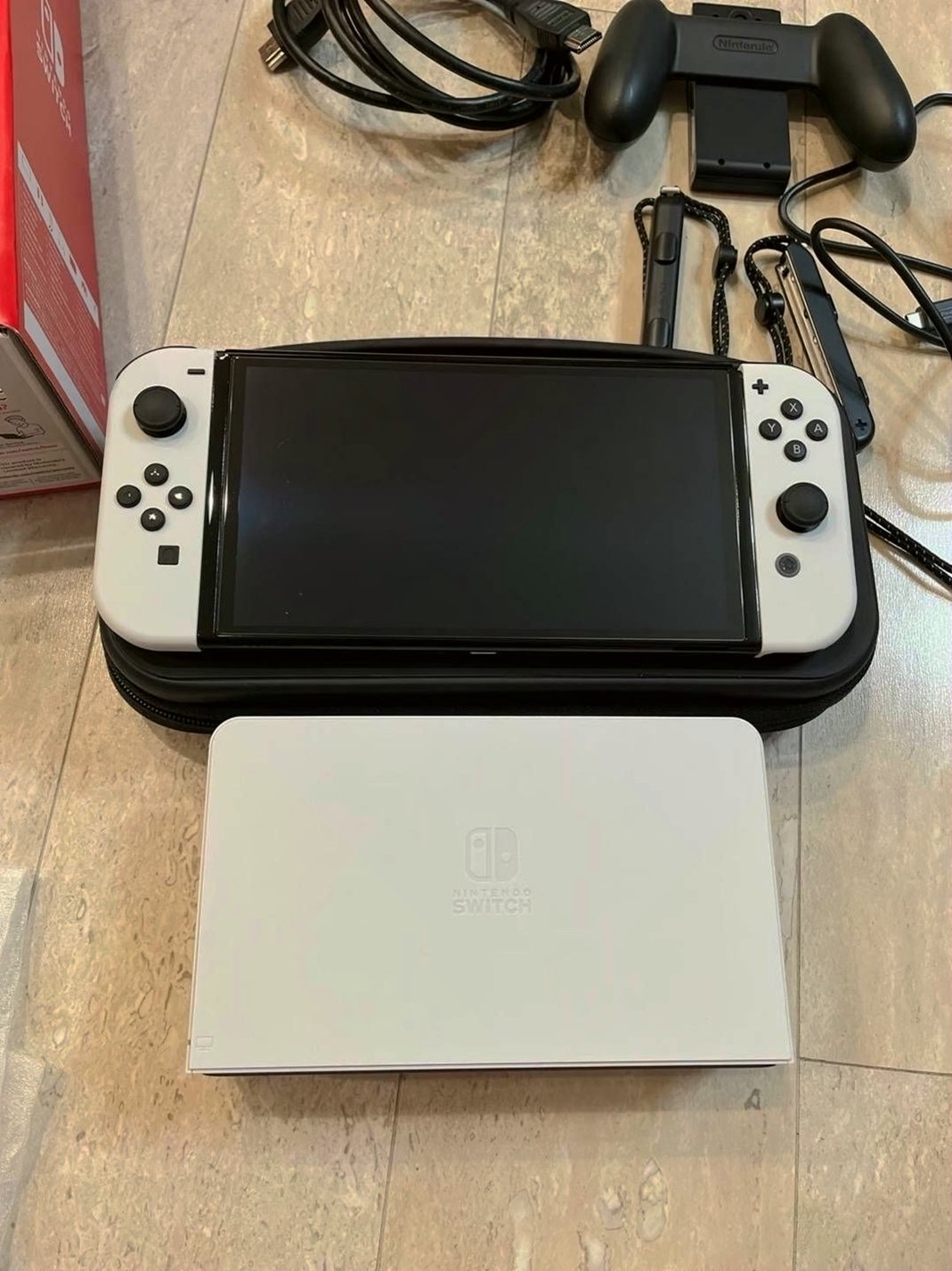 Nintendo Switch OLED White Joy-Con Complete Set - Used image 5