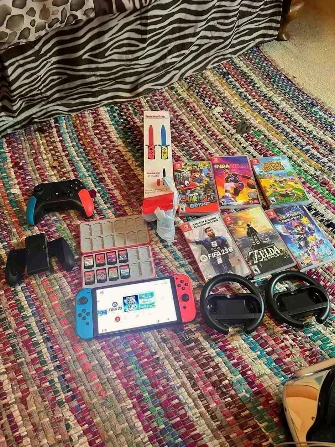 Nintendo Switch OLED Ultimate Gaming Bundle 8 Games + Accessories - Used